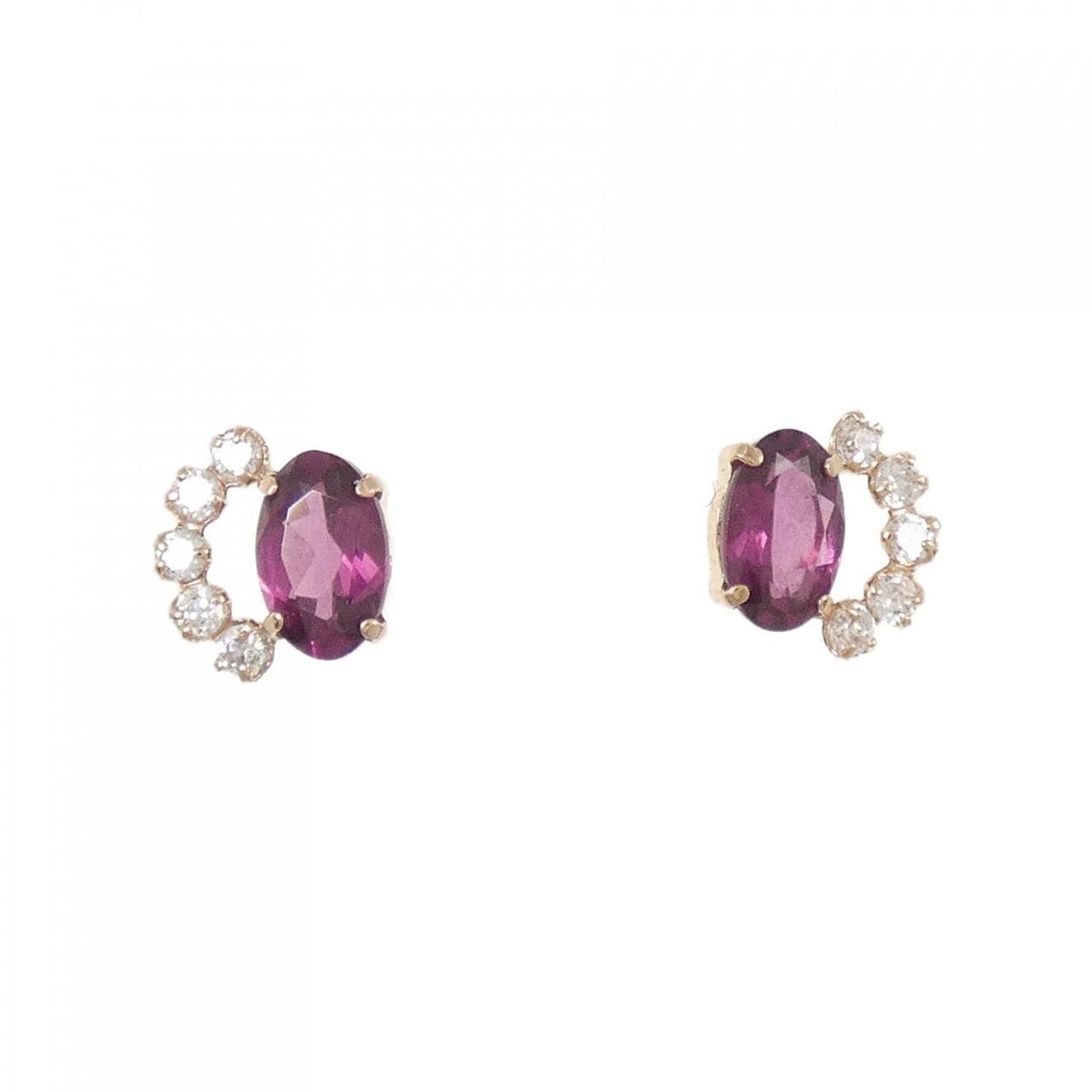 K18PG/K10PG ガーネット ピアス