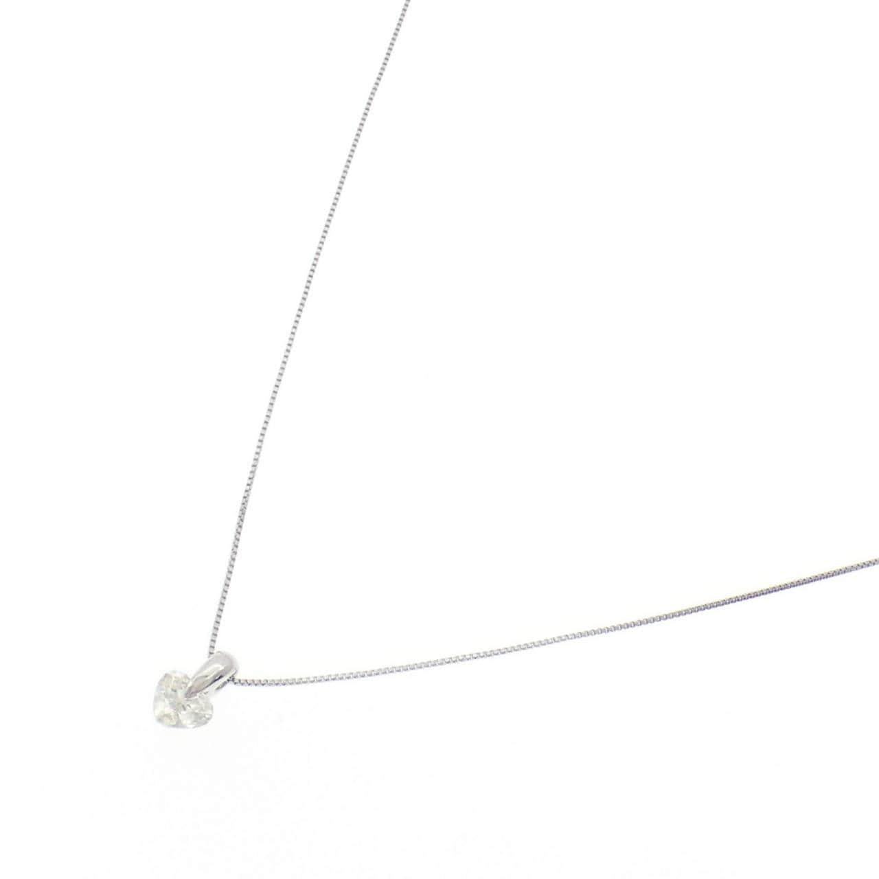 PT900/PT850 ハート ダイヤモンド ネックレス 0.261CT
