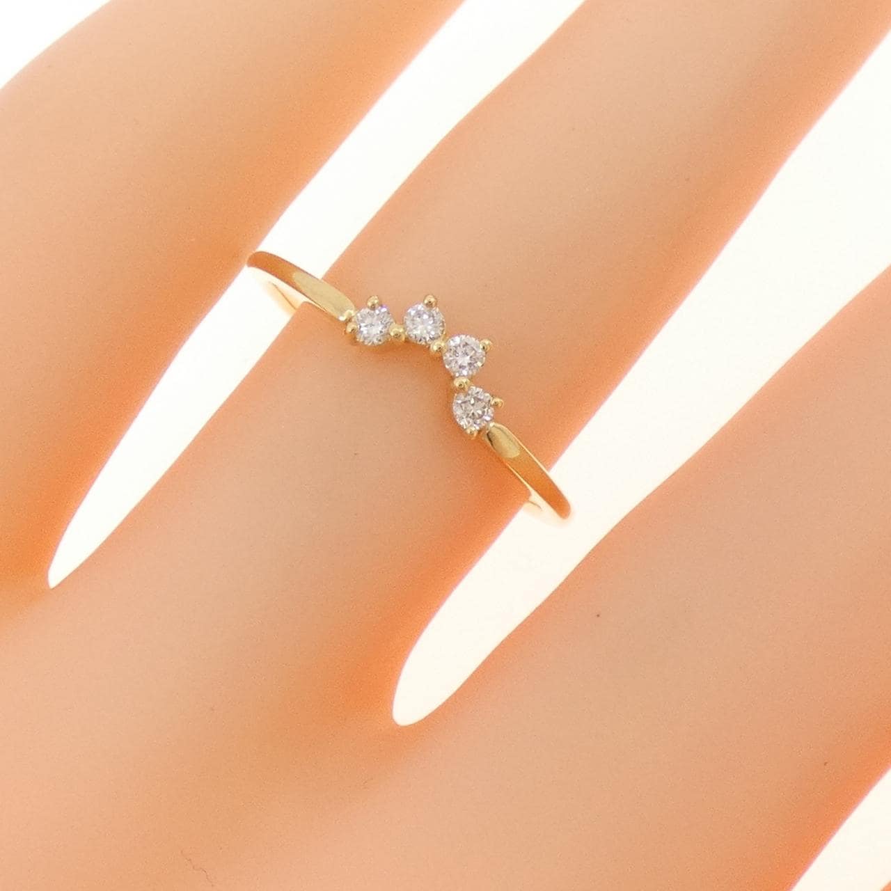 K18YG ダイヤモンド リング 0.10CT