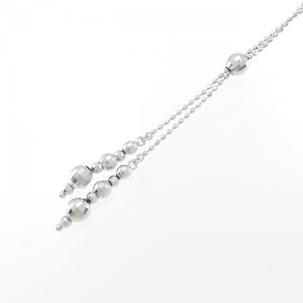 K18WG ダイヤモンド ネックレス 0.138CT