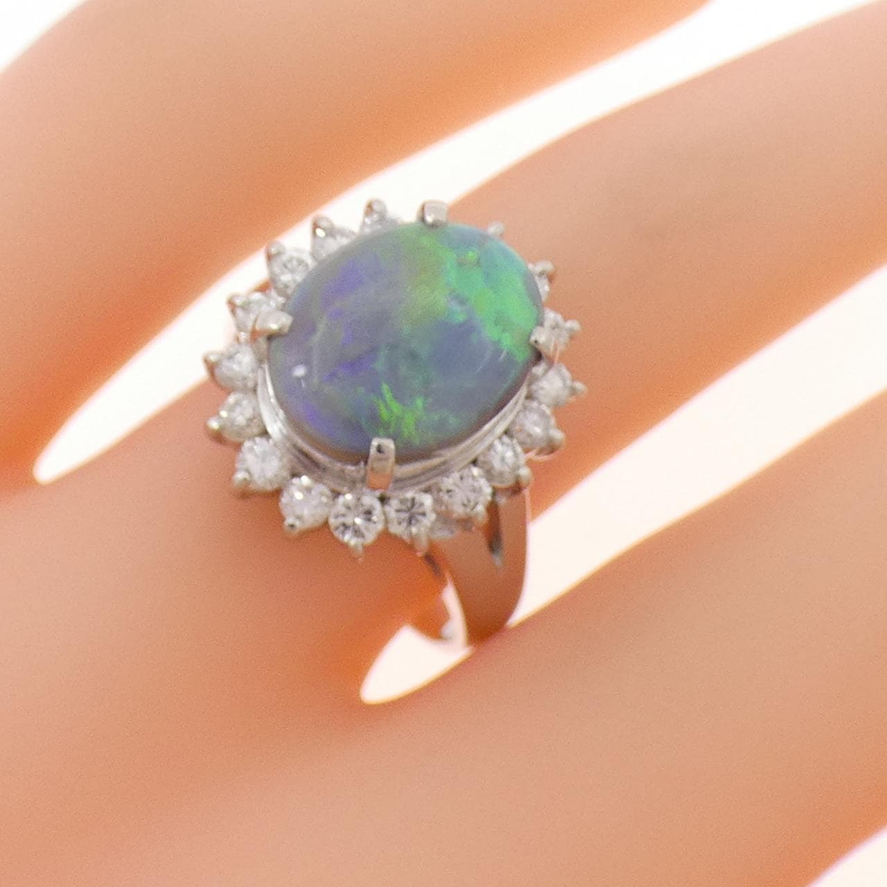 PT900 ブラックオパール リング 2.03CT