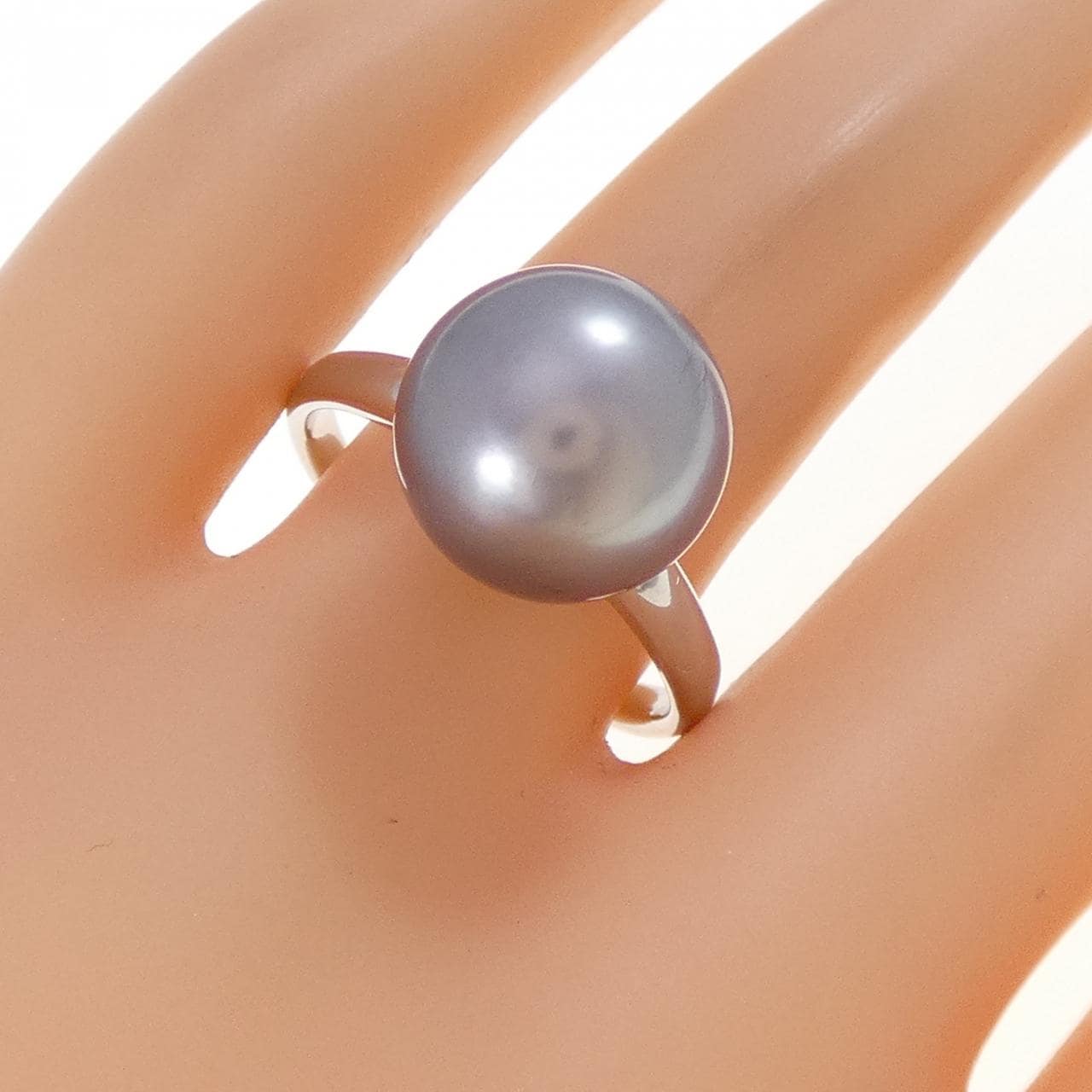 PT900 黒蝶パール リング 12.0mm