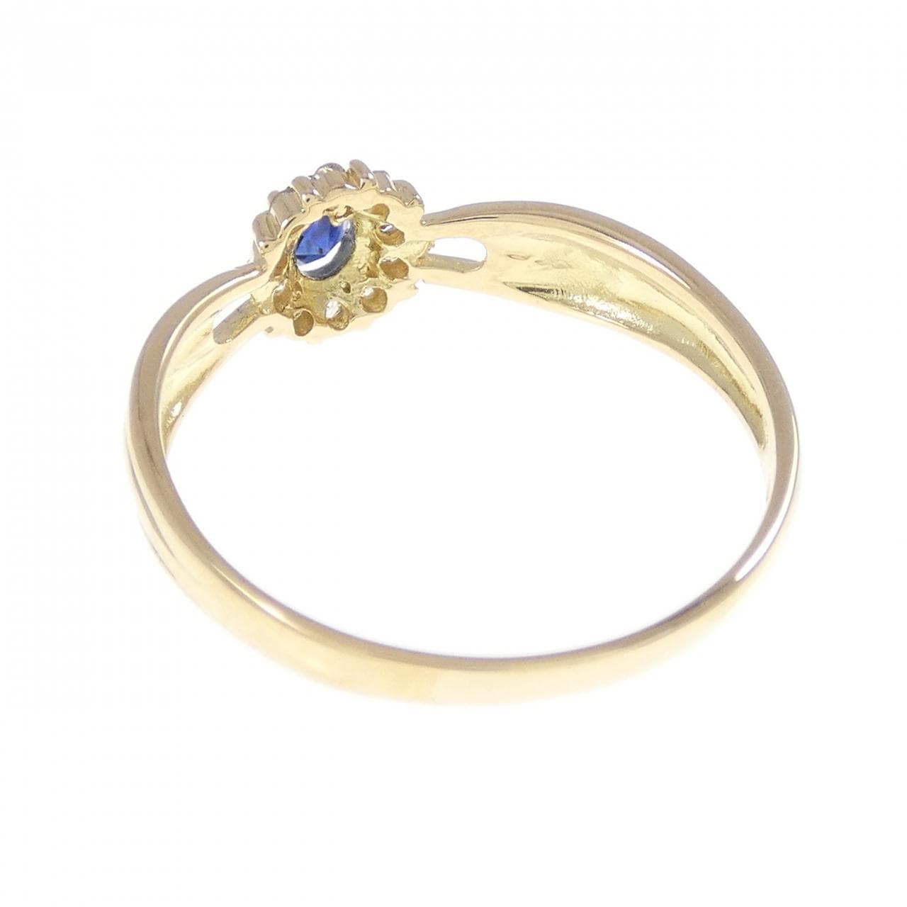K18YG サファイヤ リング 0.16CT