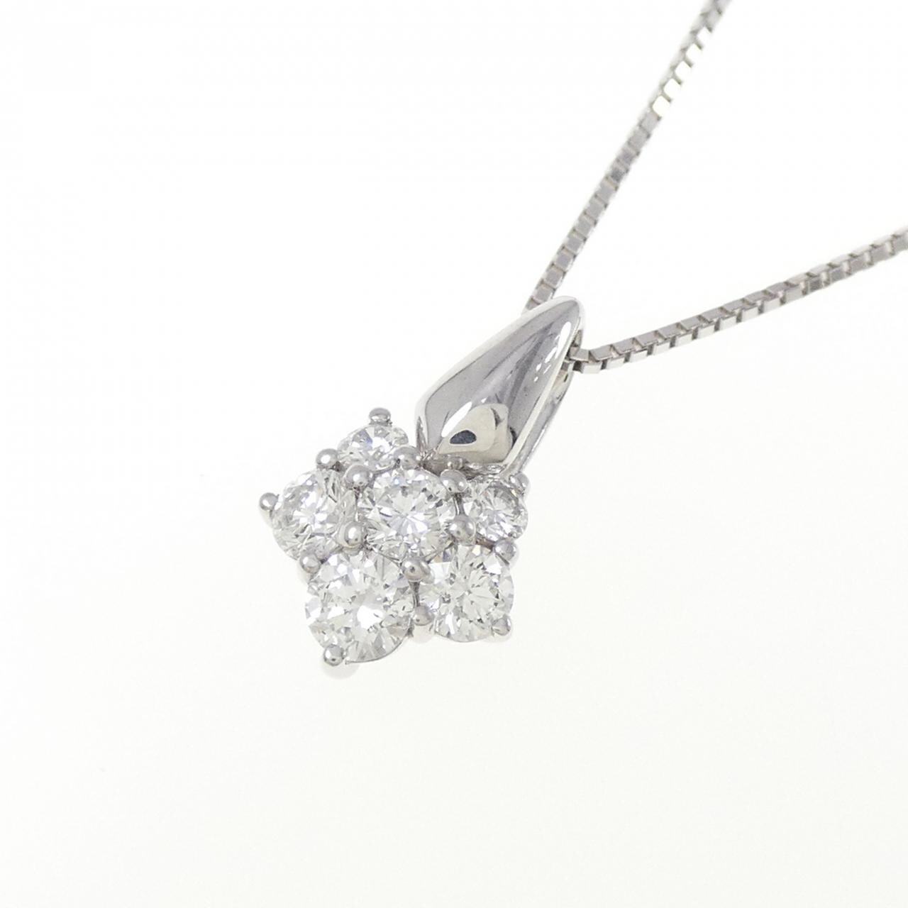 K18WG ダイヤモンド ネックレス 0.58CT