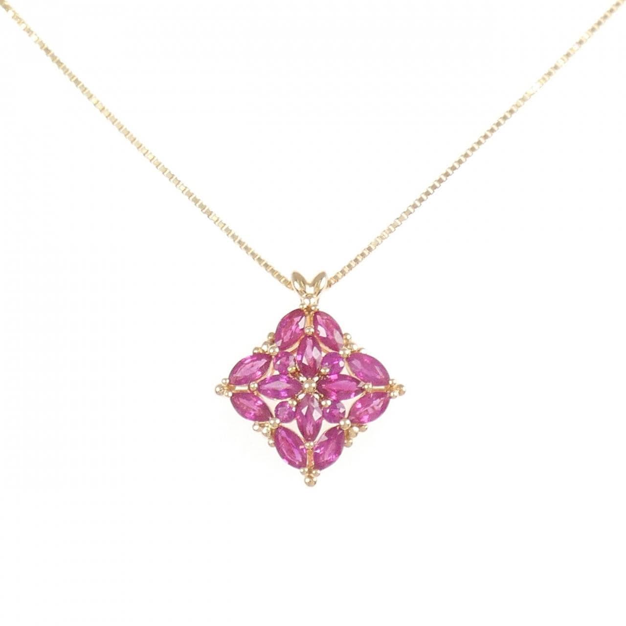 ジーエスティービー ルビー ネックレス 0.85CT
