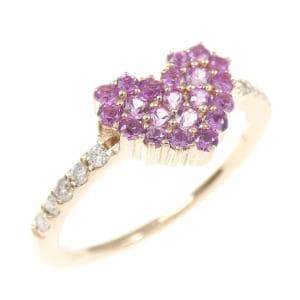 クミキョク ハート サファイヤ リング