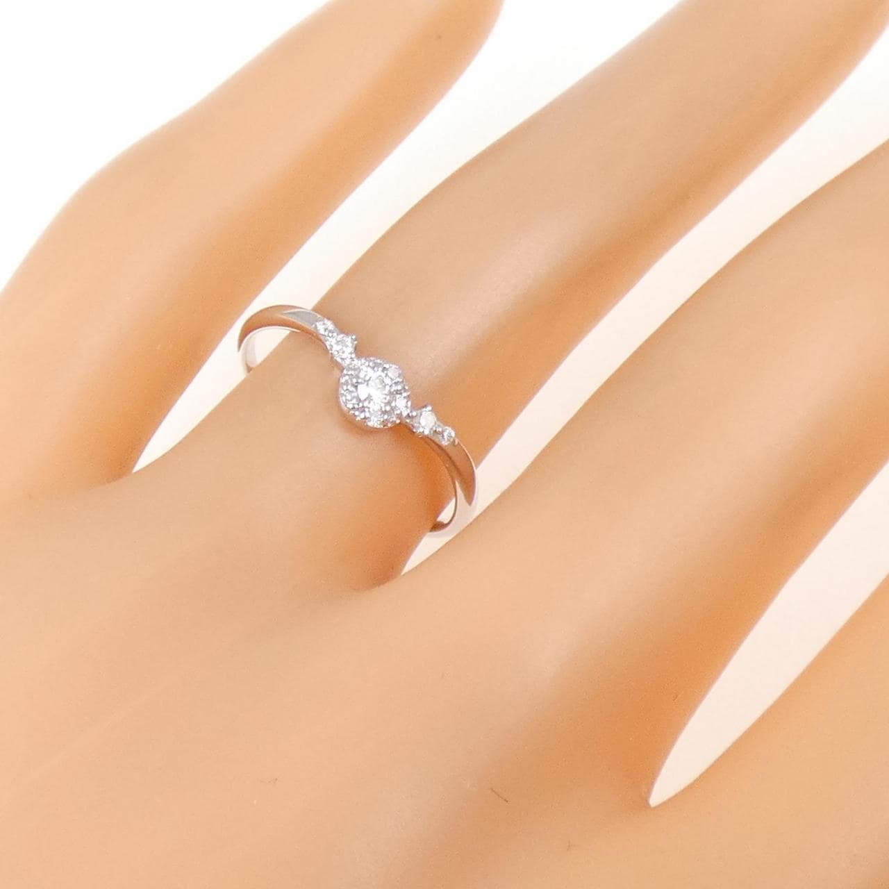 K18WG ダイヤモンド リング 0.10CT