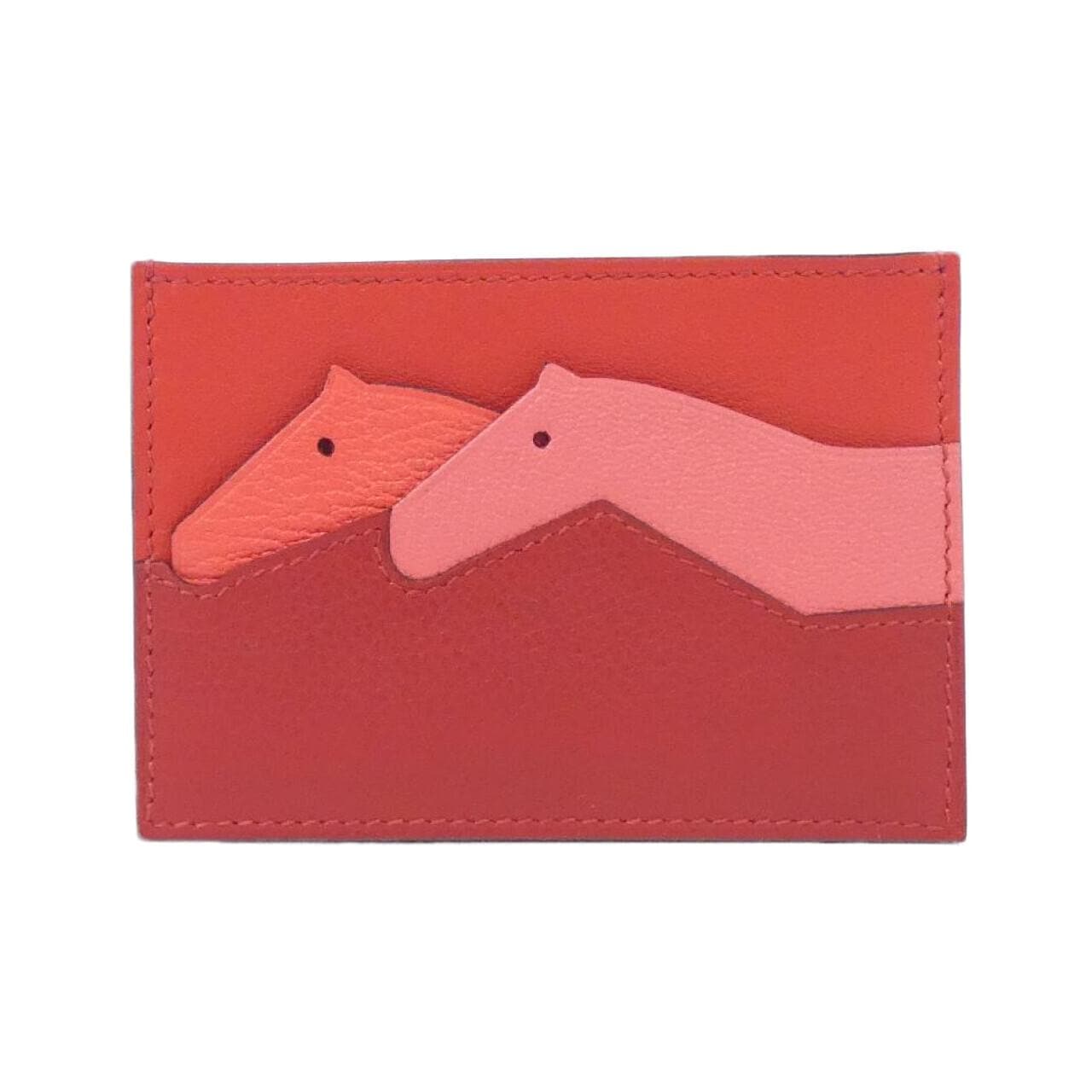 HERMES Petite Chevaux Horizontal 076757CA Card Case