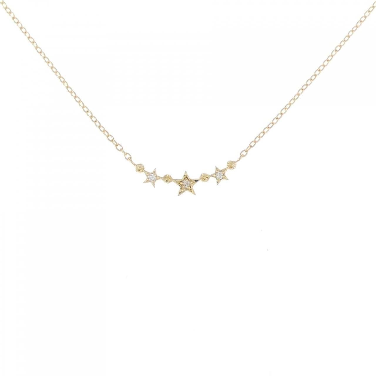 K18YG star Diamond necklace 0.01CT