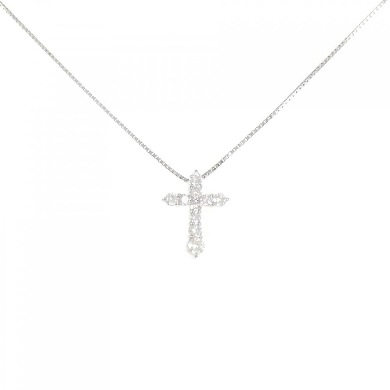 PT900/PT850 クロス ダイヤモンド ネックレス 0.50CT