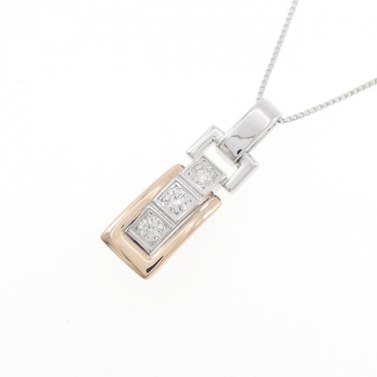 K18PG/K18WG ダイヤモンド ネックレス 0.13CT
