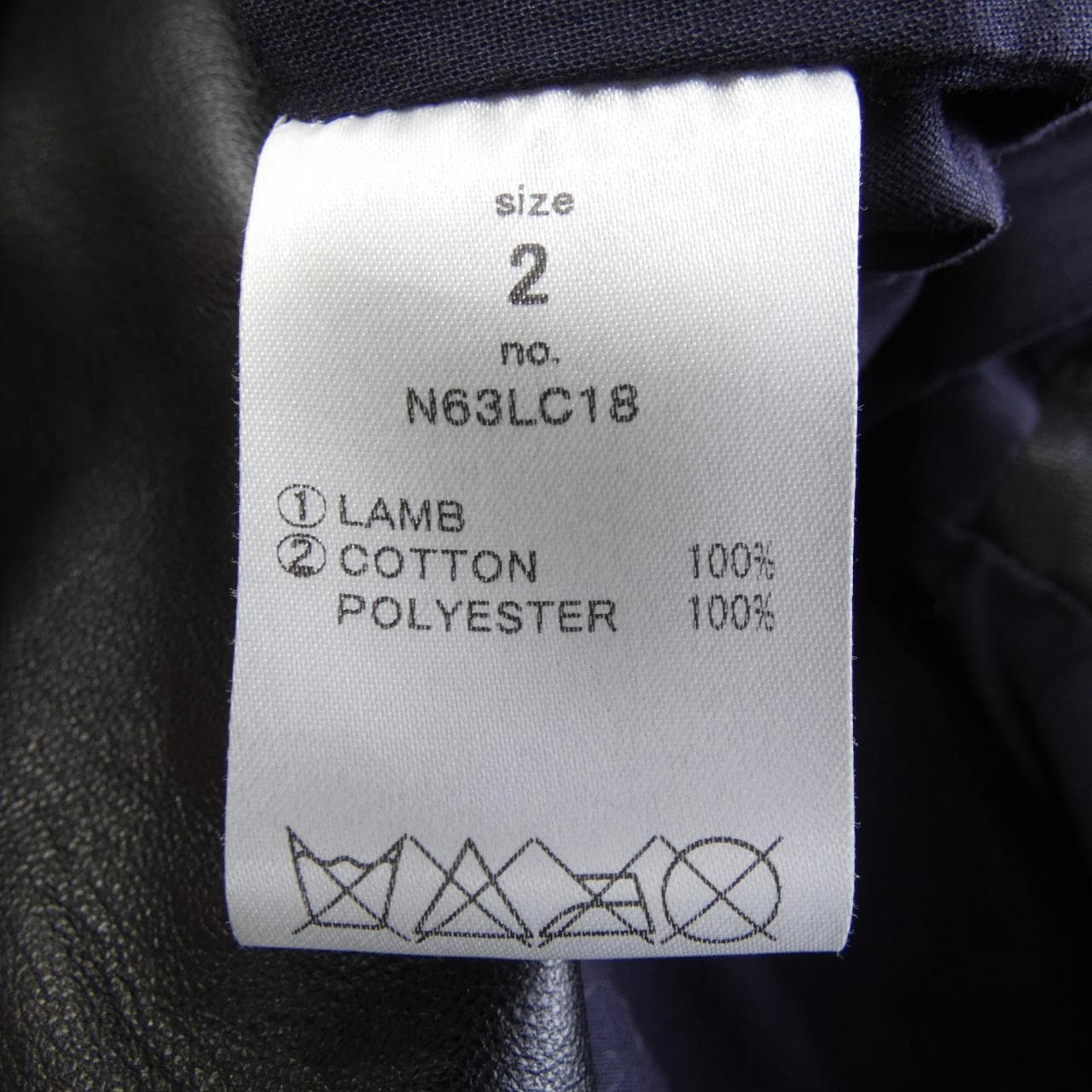 NAVY WO N63LC18 レザーコート