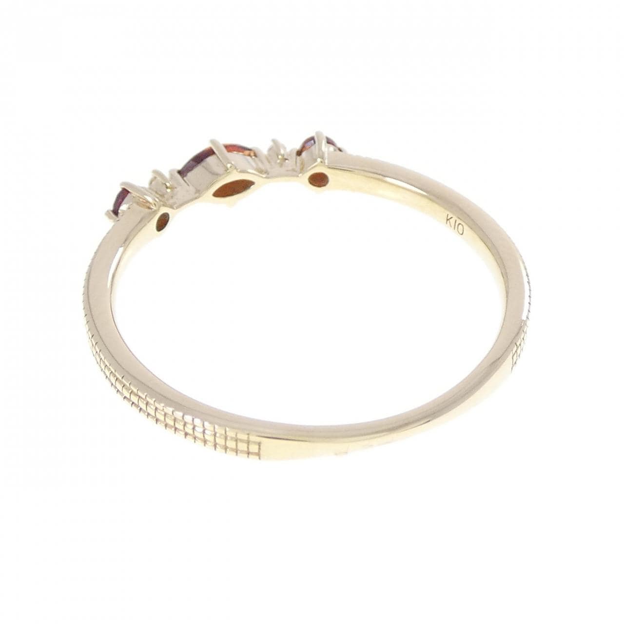 K10YG ガーネット リング 0.19CT