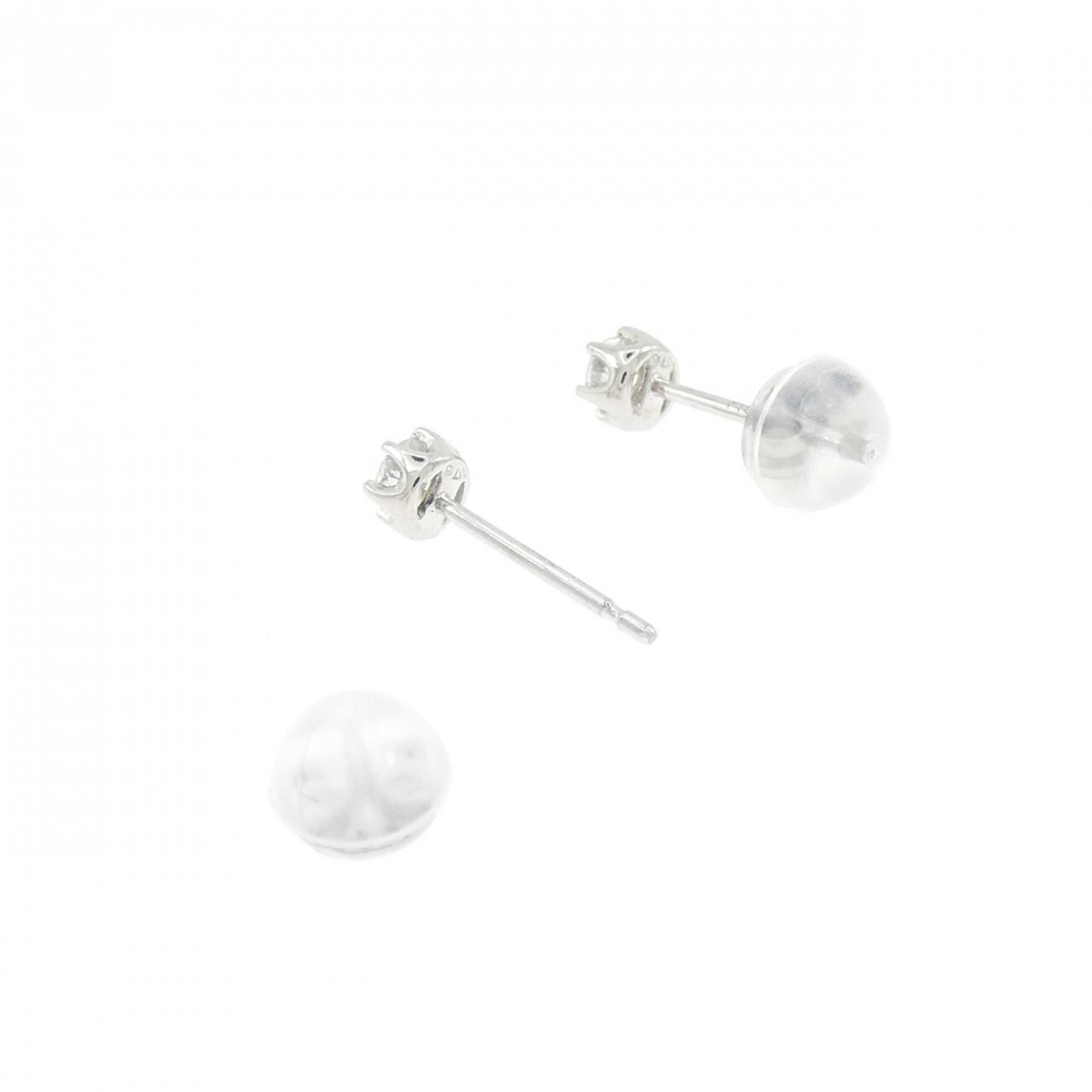 PT900 ソリティア ダイヤモンド ピアス 0.156CT