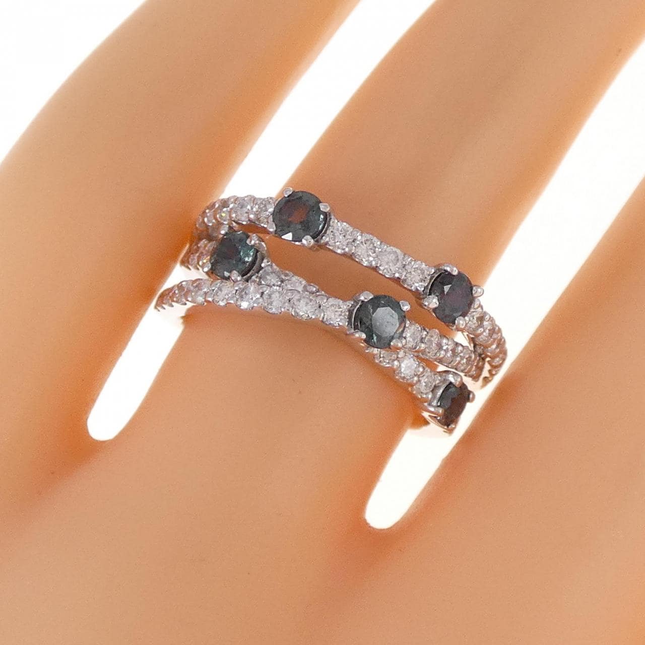 K18WG アレキサンドライト リング 0.70CT