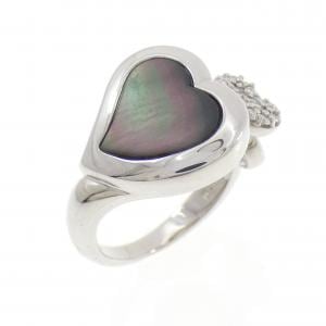 K18WGB ハート マザーオブパール リング