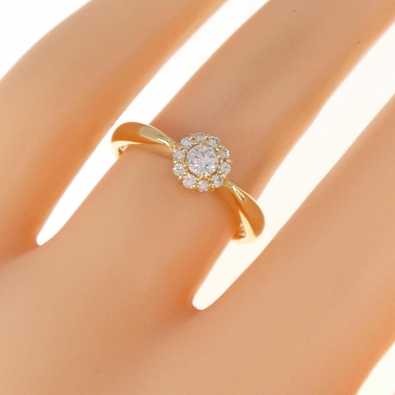 K18YG ダイヤモンド リング 0.23CT