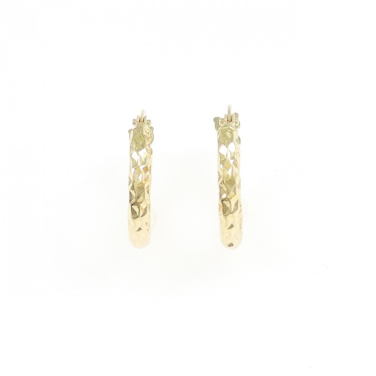 K18YG フープ ピアス