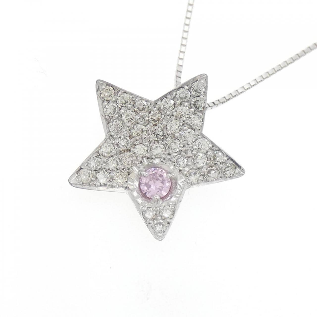 K18WG Star Cubic Necklace