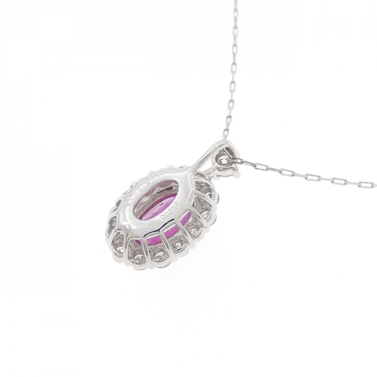 【新品】PT900/PT850 ルビー ネックレス 0.45CT