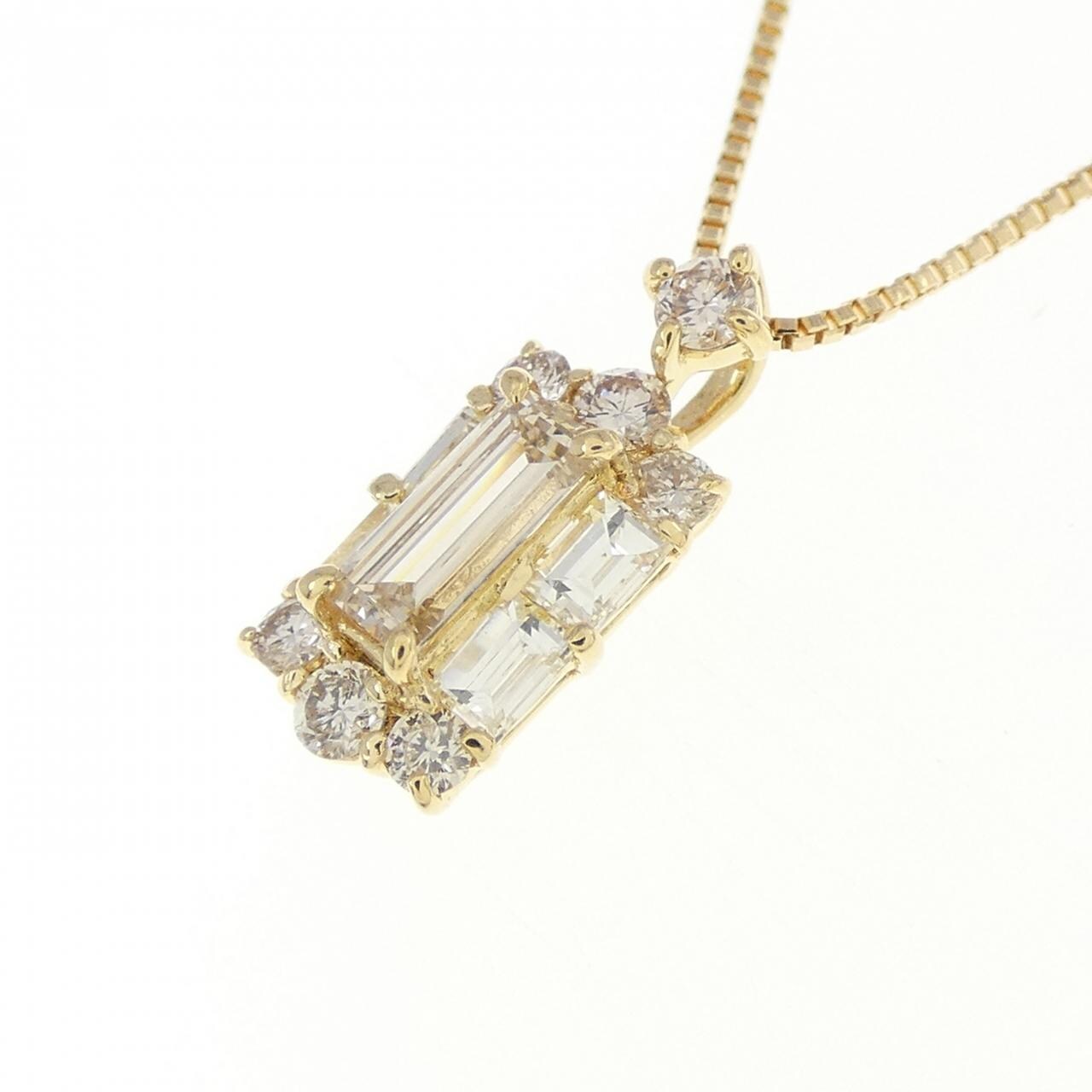 【新品】K18YG ダイヤモンド ネックレス 0.19CT