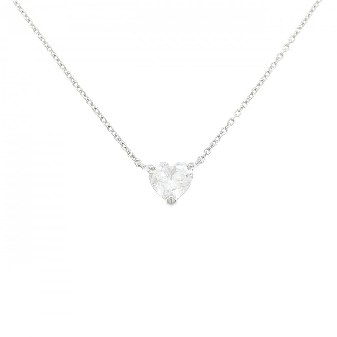 【リメイク】PT900/PT850 ダイヤモンド ネックレス 0.456CT F I1 ハートシェイプ