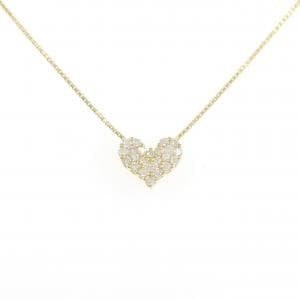 K18YG ハート ダイヤモンド ネックレス 0.25CT