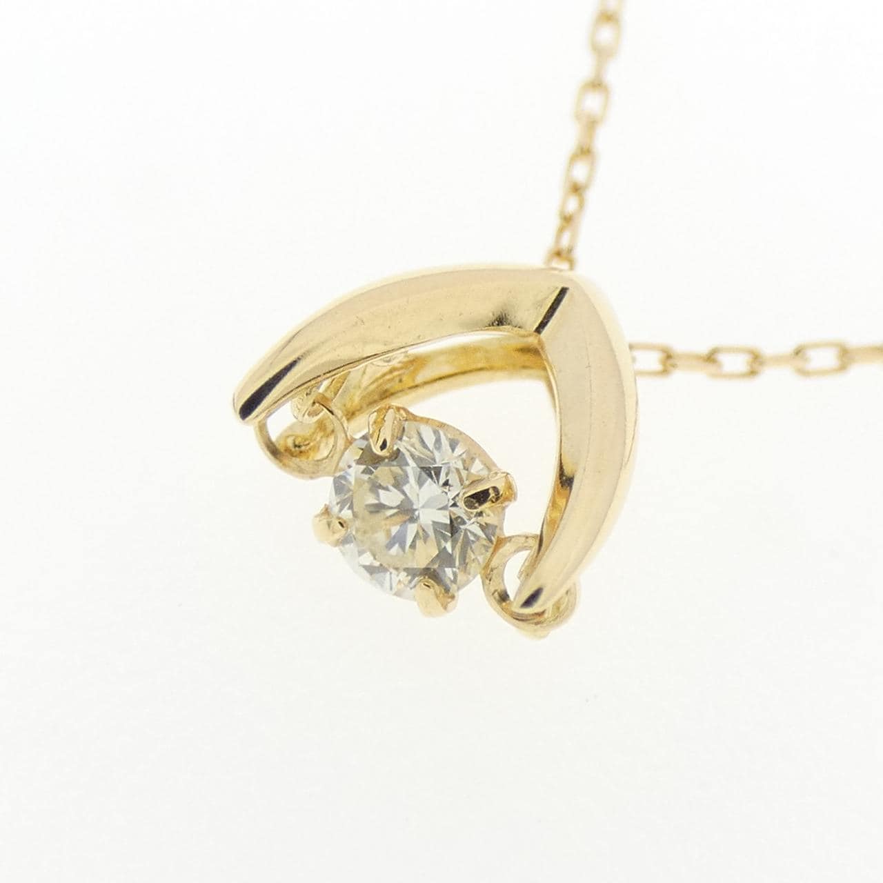 K18YG ダイヤモンド ネックレス 0.08CT