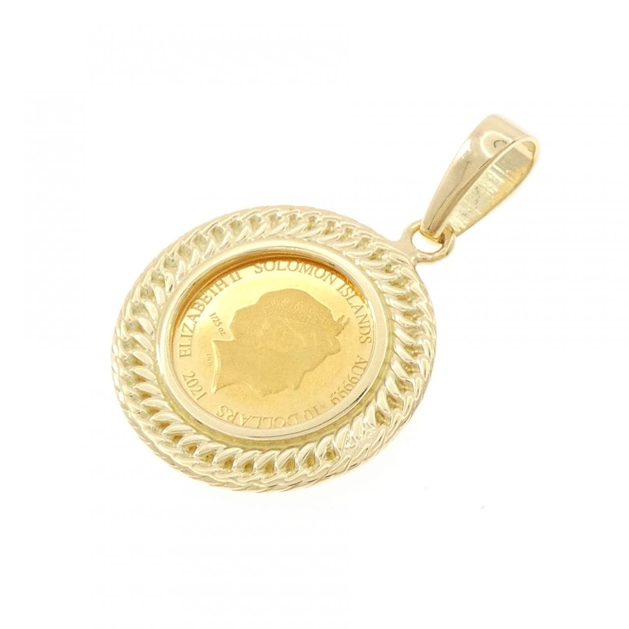 K18YG(枠) コイン ペンダント