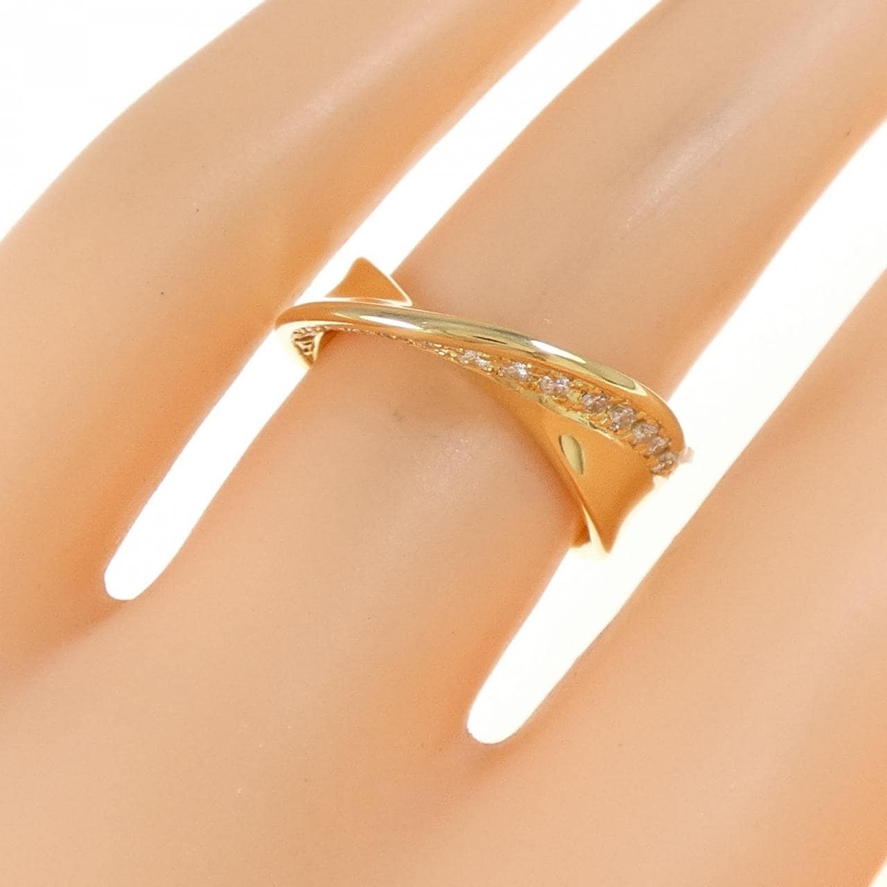 K18YG ダイヤモンド リング 0.18CT