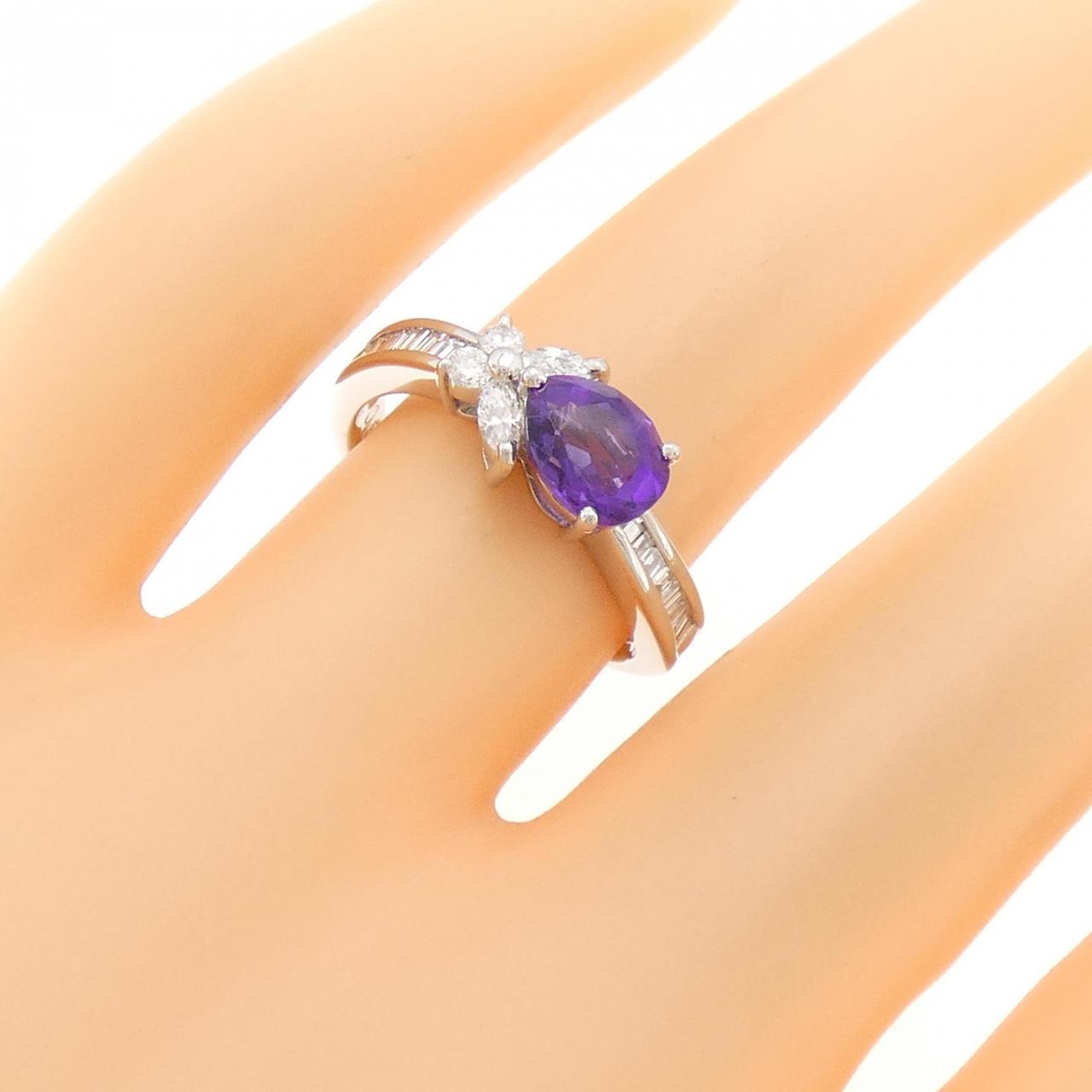 PT アメジスト リング 0.80CT