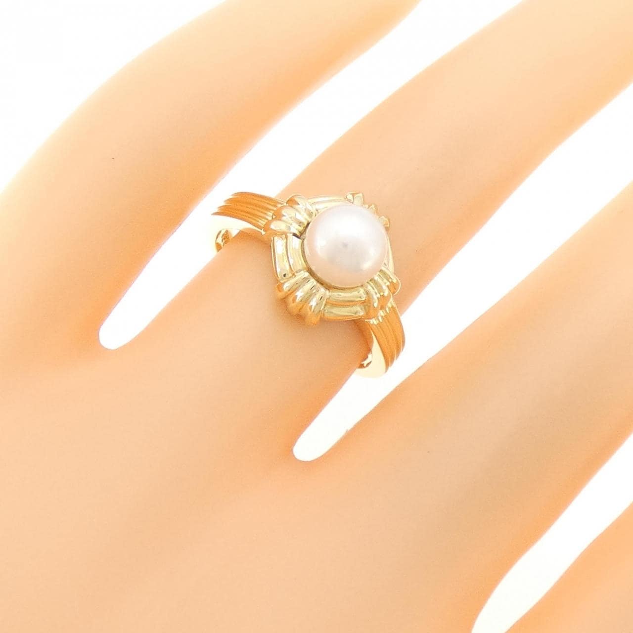 TIFFANY Akoya珍珠戒指 6.2 毫米