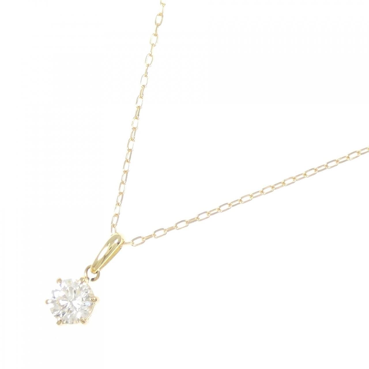 K18YG ダイヤモンド ネックレス 0.517CT F SI1 Good