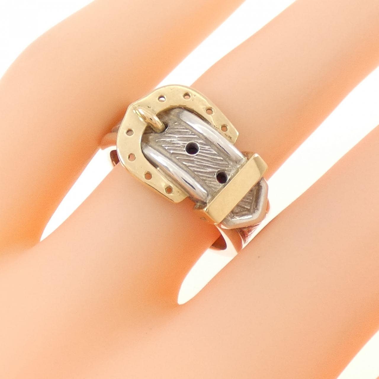 【ヴィンテージ】エルメス ホールマーク/18KYG リング