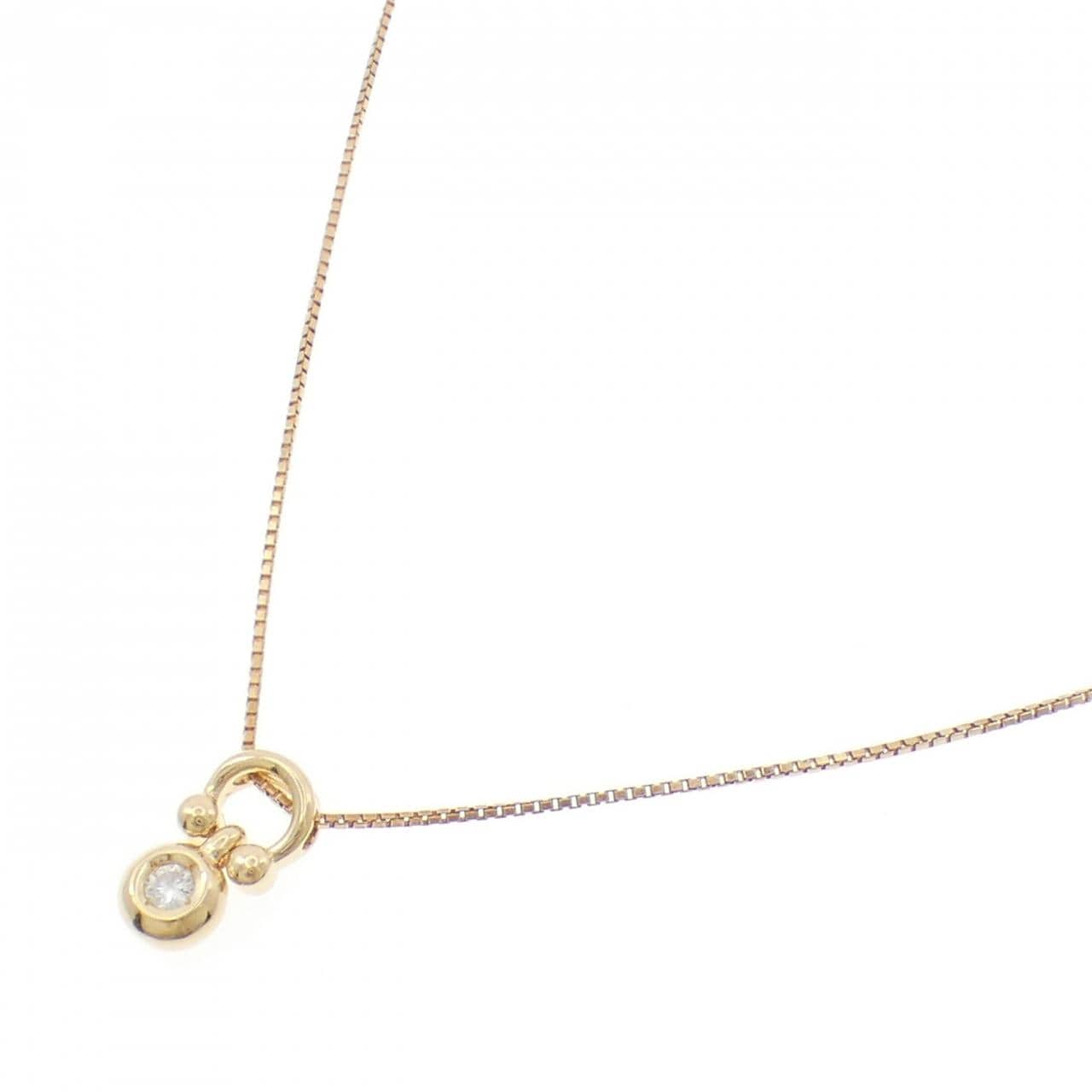K18YG ダイヤモンド ネックレス 0.12CT