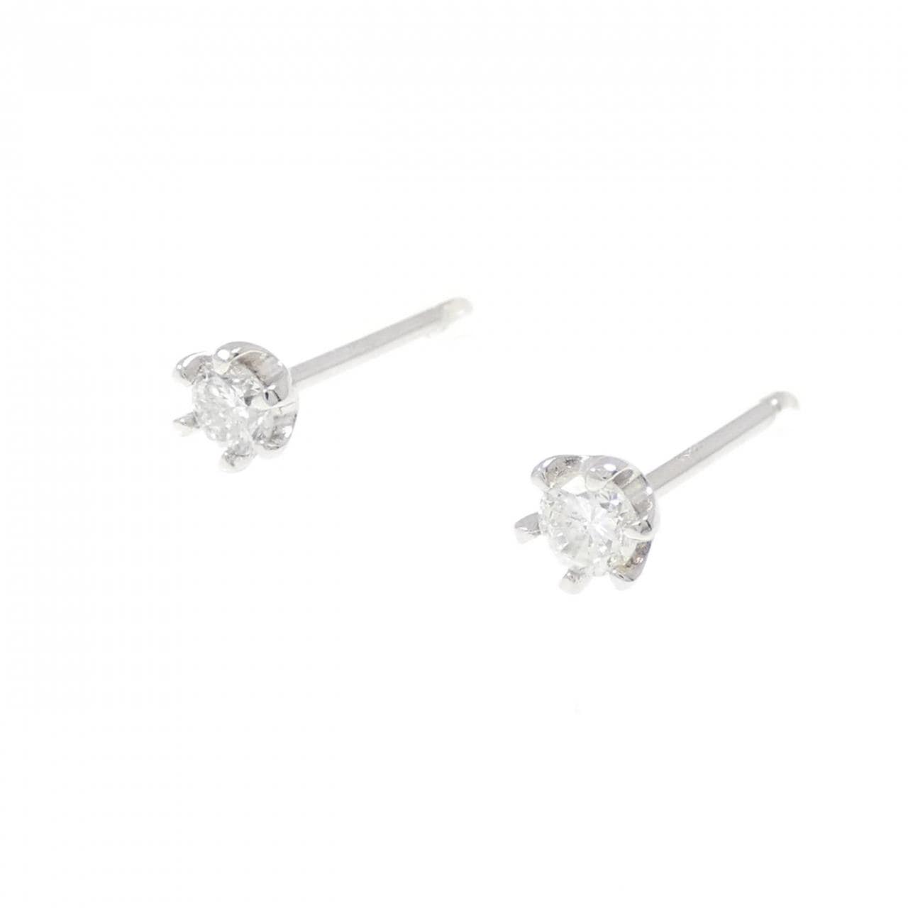 PT ソリティア ダイヤモンド ピアス 0.27CT