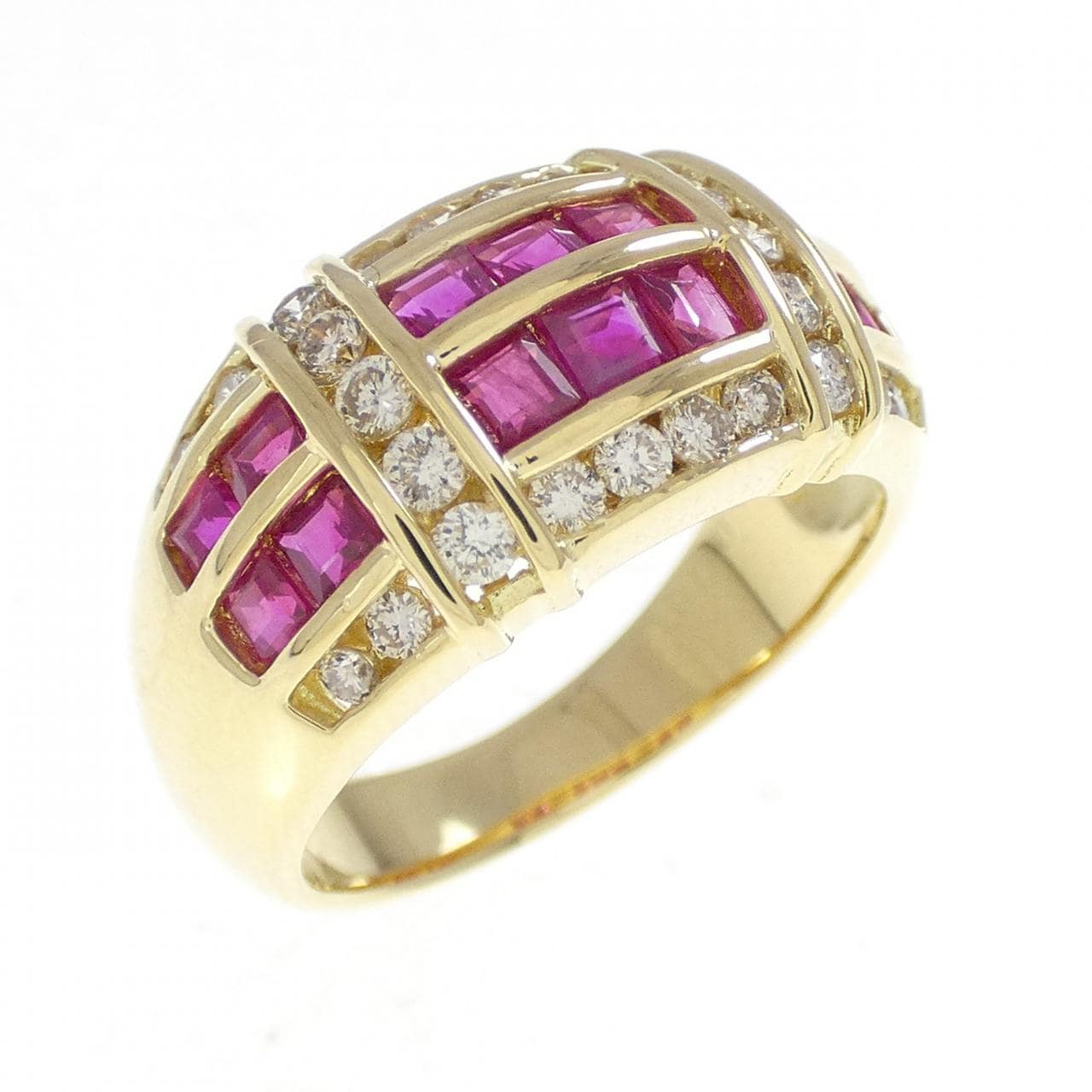 K18YG ルビー リング 1.00CT