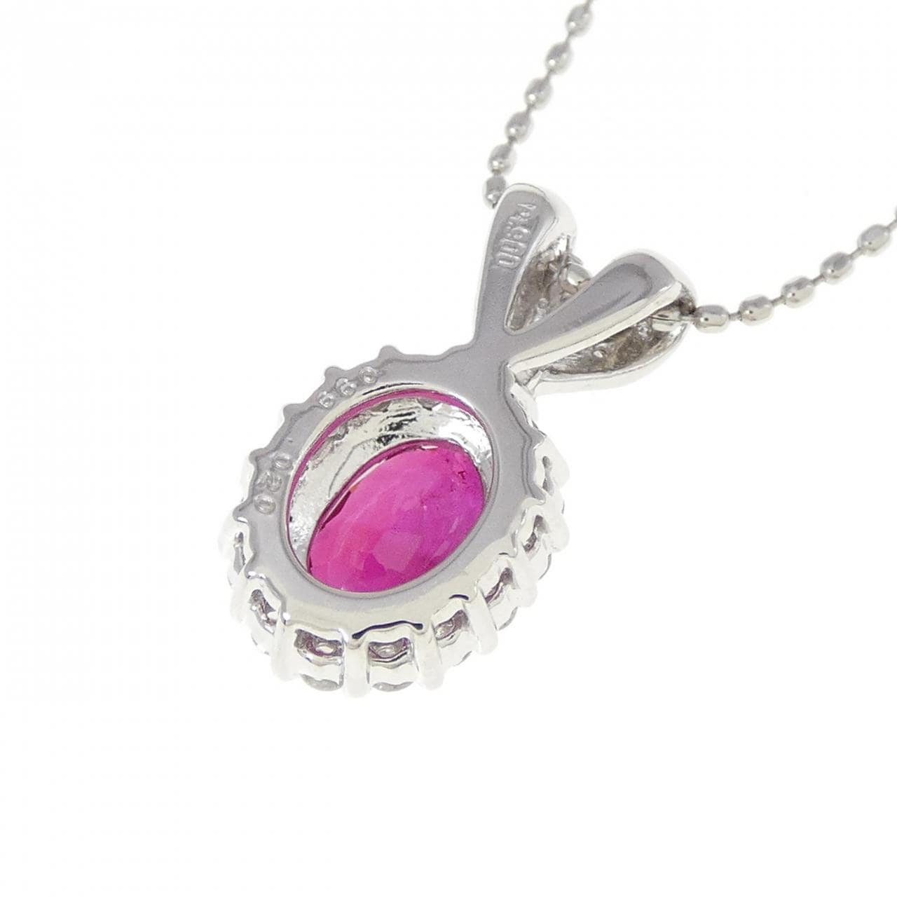 PT ルビー ネックレス 0.99CT