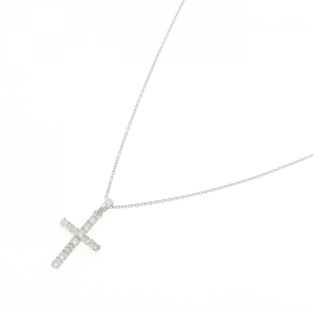 サマンサティアラ クロス ダイヤモンド ネックレス 0.22CT