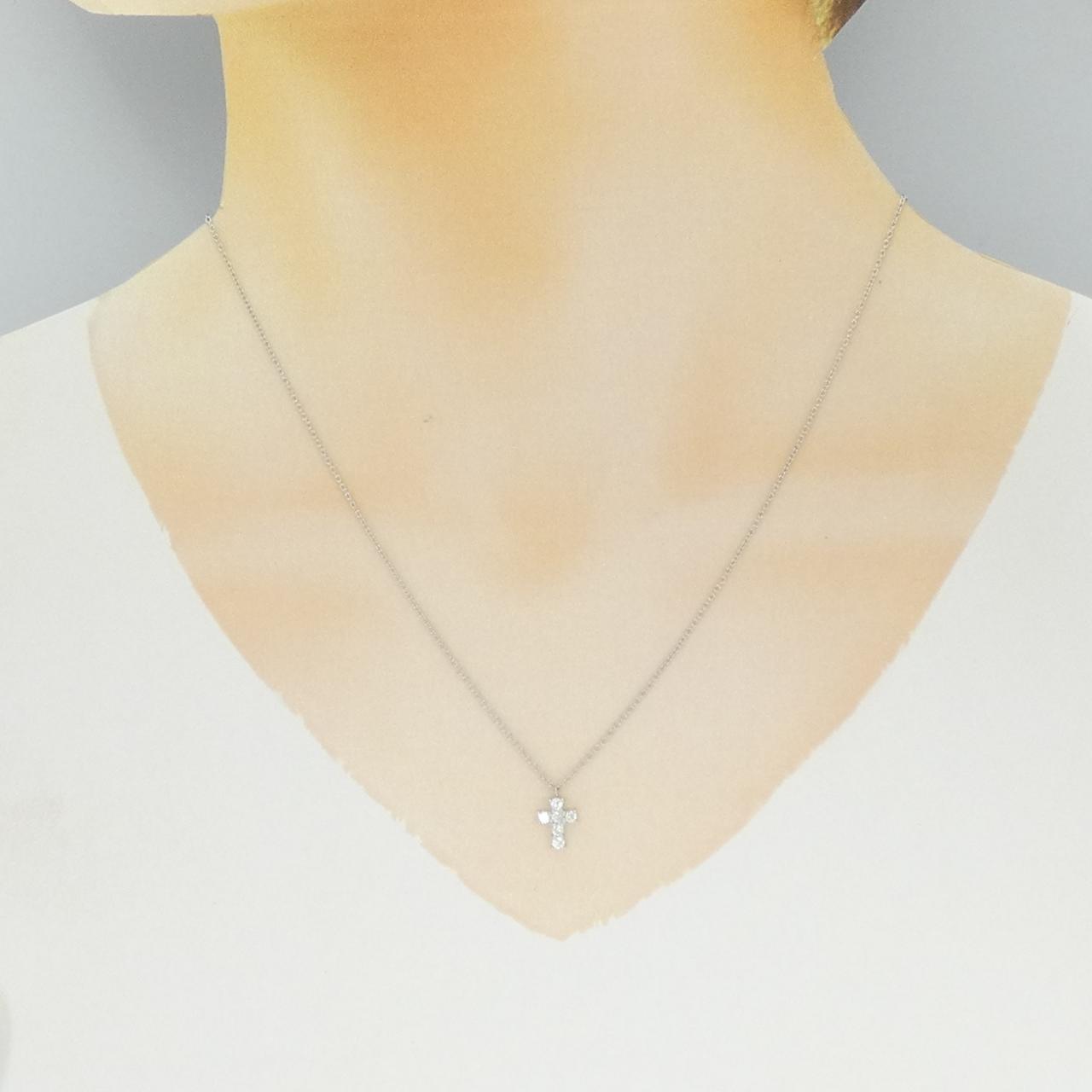 ヴァンドーム クロス ダイヤモンド ネックレス 0.18