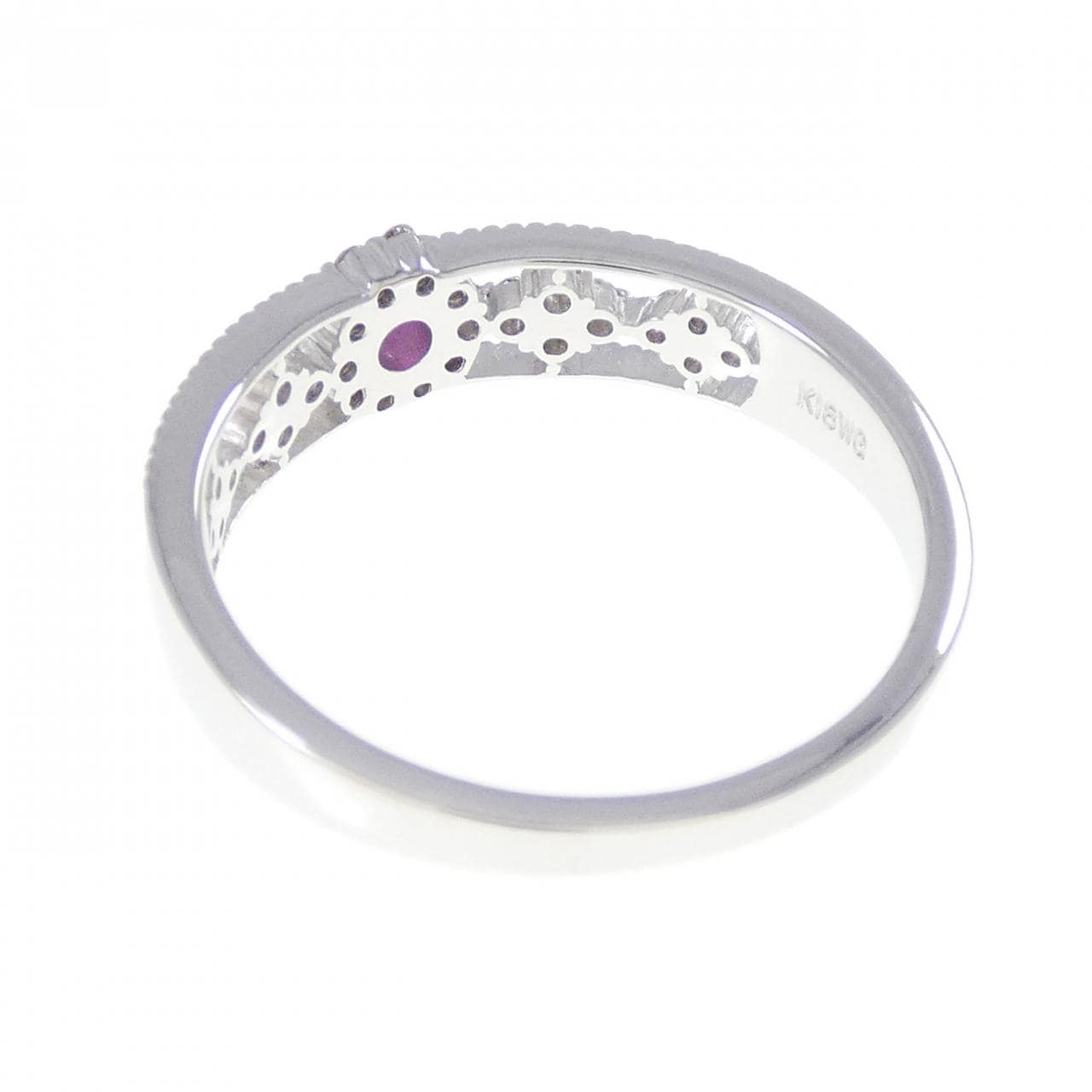 K18WG Ruby Ring 0.15CT