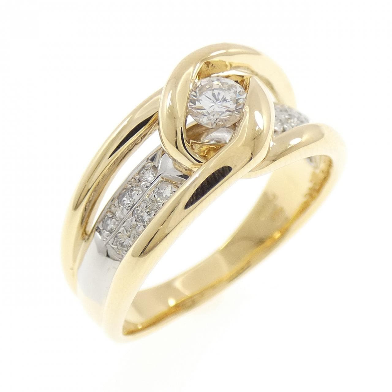 K18YG/PT900 ダイヤモンド リング 0.205CT