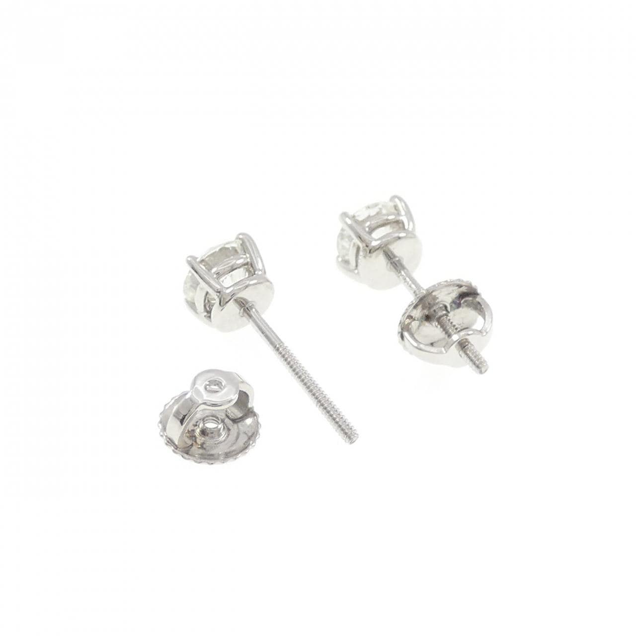 ティファニー ソリティア ピアス 0.45CT 0.47CT J VVS2 3EX-EXT