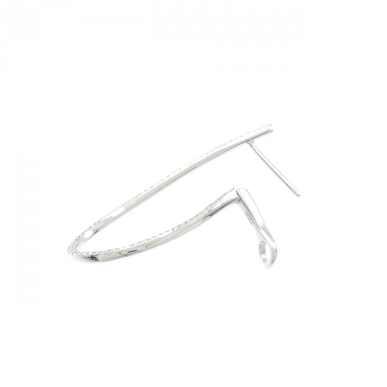 750WG ダイヤモンド ピアス 0.21CT 片耳