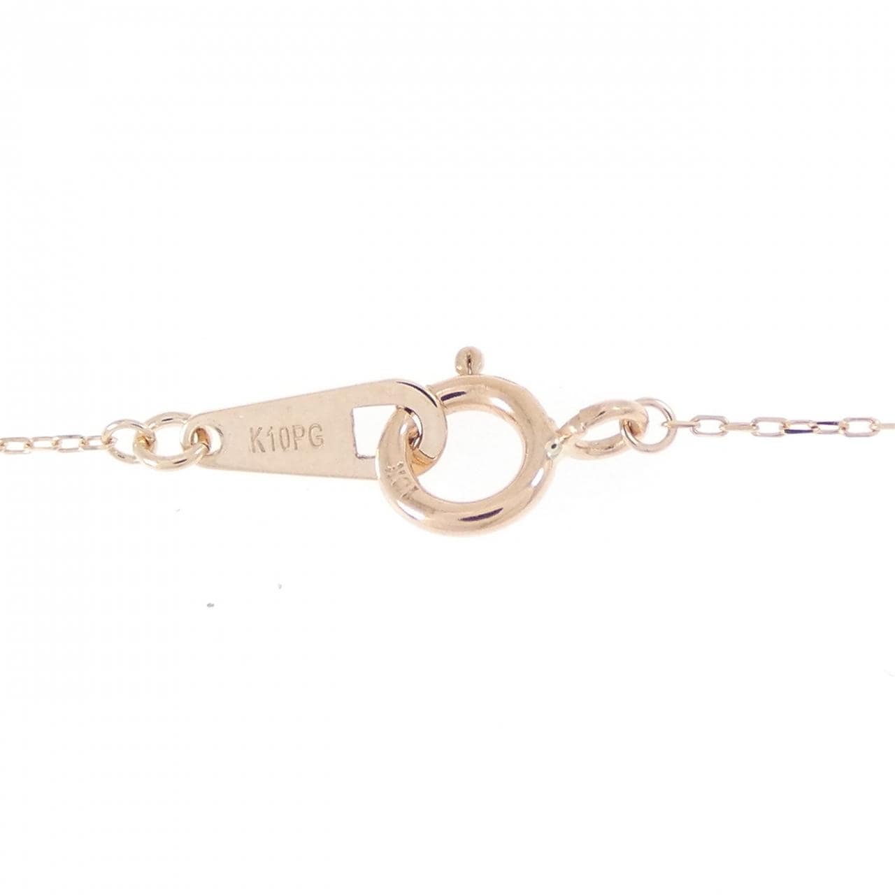 K10PG イニシャルE ダイヤモンド ネックレス 0.01CT