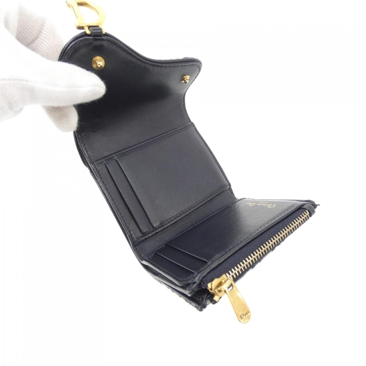 クリスチャンディオール DIOR OBLIQUE サドル ロータス ウォレット S5652CTZQ 財布