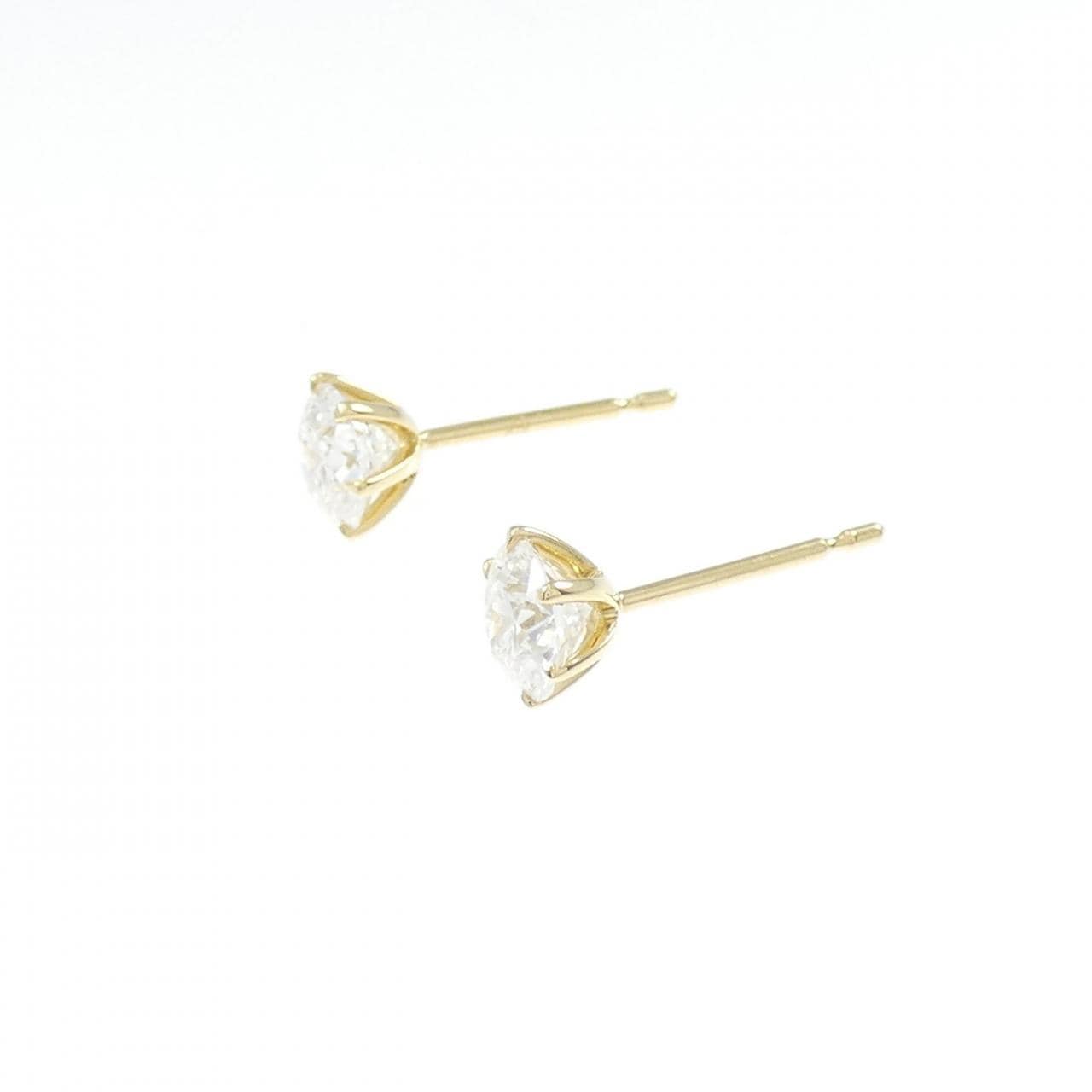 【リメイク】K18YG/ST ダイヤモンド ピアス 0.525CT 0.541CT E VS2 EXT