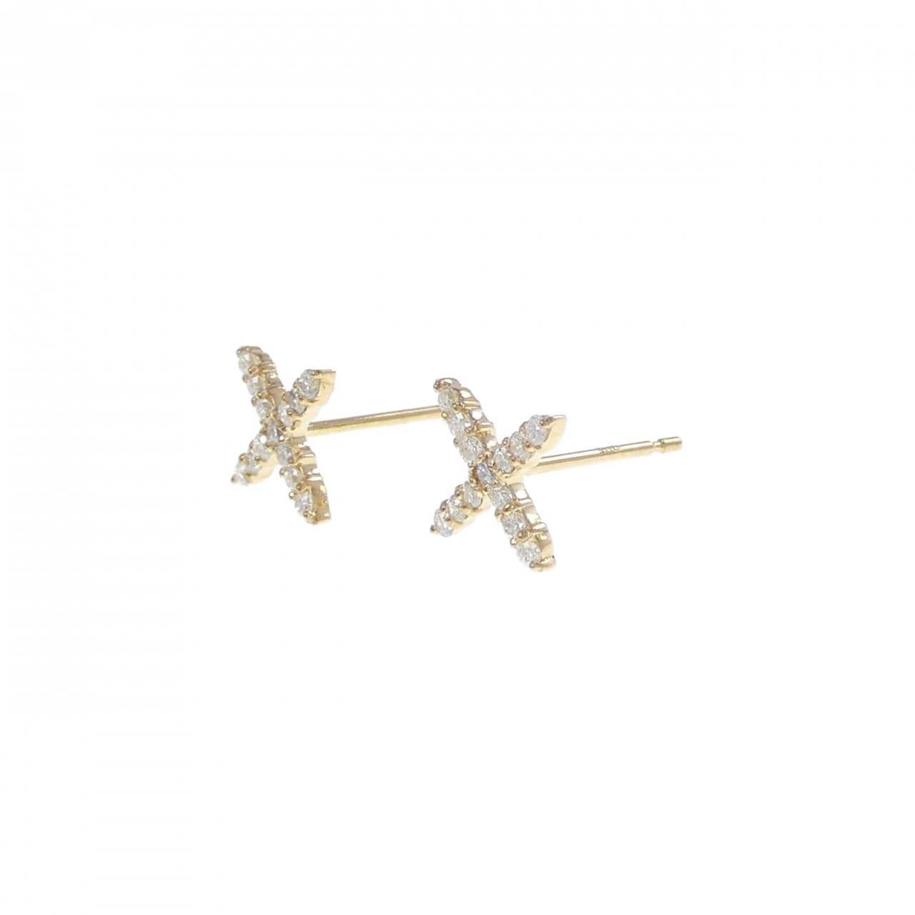【リメイク】K18YG ダイヤモンド ピアス 0.20CT