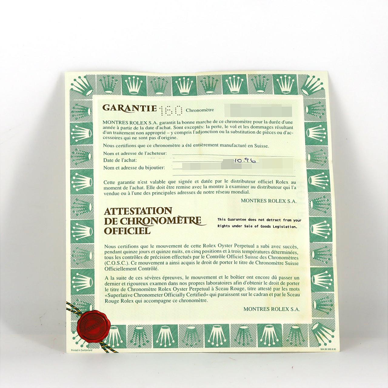 ロレックス デイトジャスト 16200 SS 自動巻 W番