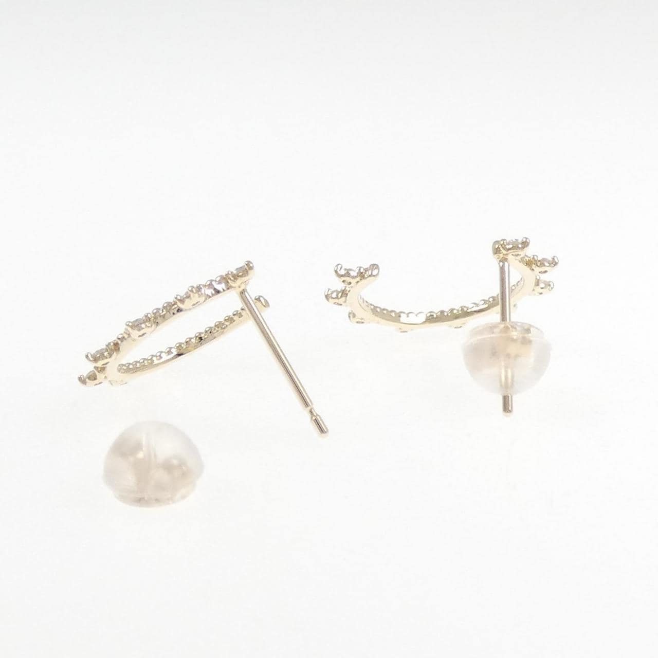 【リメイク】K10YG ダイヤモンド ピアス 0.14CT